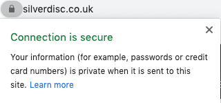 Example of an SSL Certificate Installed on Site