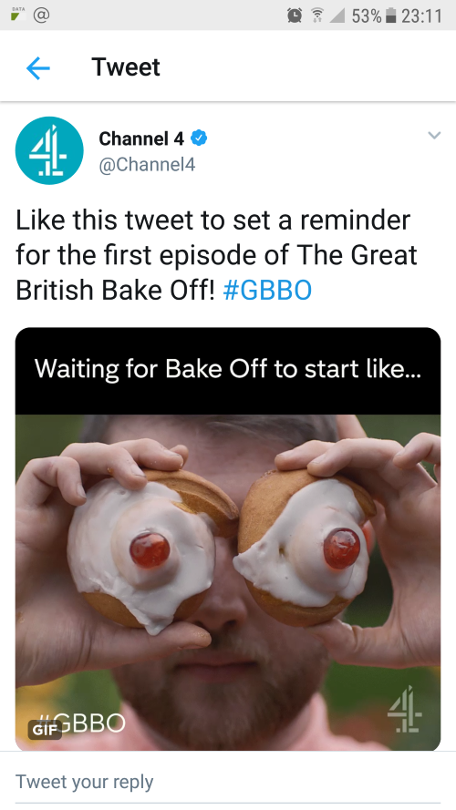 The Great British Bake Off Twitter Auto-Reply